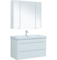 Мебель для ванной Aquanet София 105 белый глянец (2 ящика)