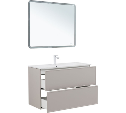 Тумба под раковину Aquanet Арт 100 бежевый