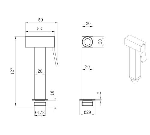 Гигиенический душ Allen Brau Infinity 5.21A05-00 хром