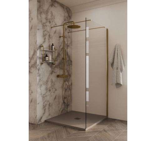 Душевая перегородка Allen Brau Infinity 2 100 3.21041.60 медь браш