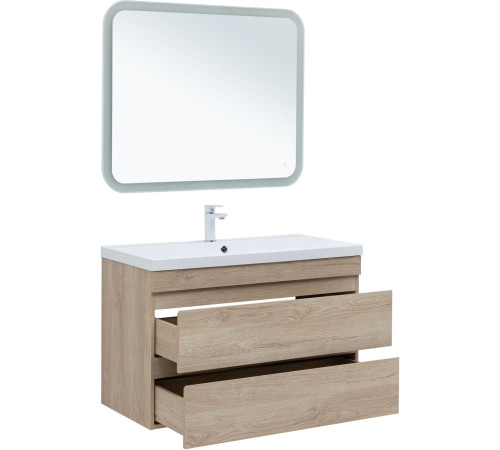 Тумба под раковину Aquanet Нота New 100 дуб светлый