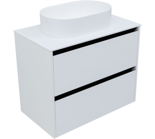 Тумба под раковину Allen Brau Activity 80 1.34004.WM белый матовый/черный браш