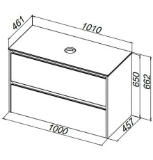 Столешница Allen Brau Activity 100 1.35024.AL акриловый камень альба