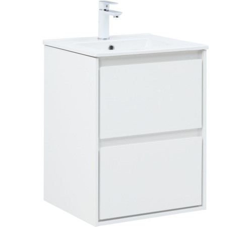 Тумба под раковину Aquanet Милан 50 белый глянец