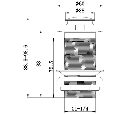 Донный клапан Allen Brau Eclipse 5.E1009-31 черный матовый