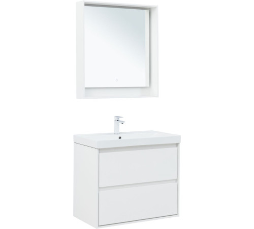 Тумба под раковину Aquanet Милан 80 белый глянец