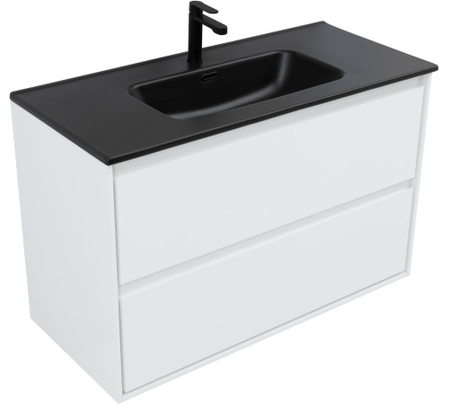 Тумба под раковину Aquanet Милан 100 белый глянец