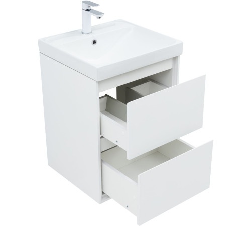 Тумба под раковину Aquanet Милан 50 белый глянец
