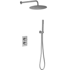 Душевой комплект Allen Brau Priority 5.31013-BN (с внутренней частью, 2 выхода) никель браш