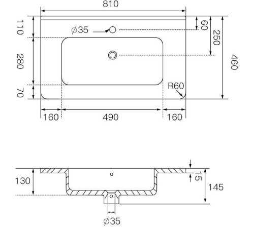 Раковина Allen Brau Paris 80 4.61001.20