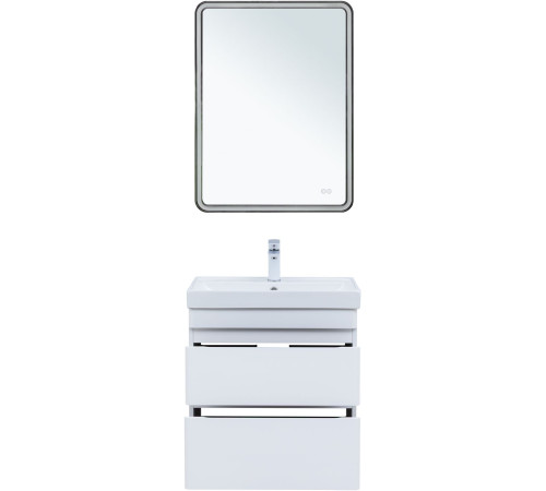 Тумба под раковину Aquanet Слим 60 белый сатин