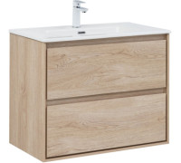 Тумба под раковину Aquanet Милан 80 дуб светлый