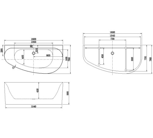 Акриловая ванна Allen Brau Priority 5 А 160x78 2.31005.20A