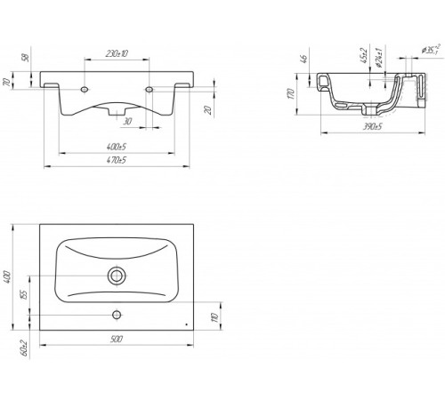 Раковина Cersanit Moduo 50 S-UM-MOD50/1