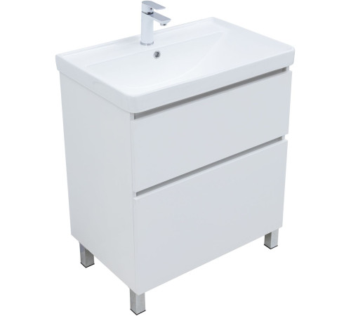 Тумба под раковину Aquanet Вега 70 напольная, белый глянец