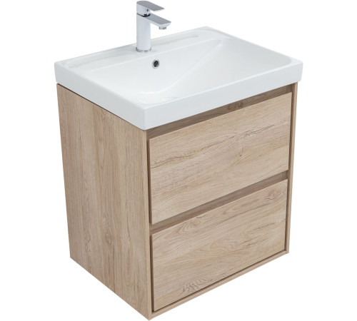 Тумба под раковину Aquanet Милан 60 дуб светлый