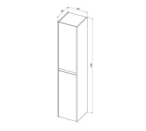 Шкаф-пенал Aquanet Nova Lite 35 дуб рошелье