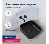 Раковина накладная Aquanet City-1-MB 38,5 черный