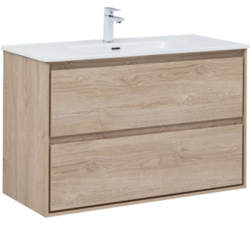 Тумба под раковину Aquanet Милан 100 дуб светлый