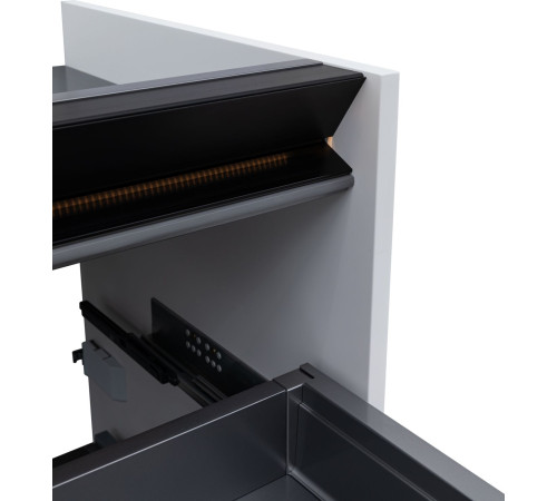 Тумба под раковину Allen Brau Activity 80 1.34004.WM белый матовый/черный браш