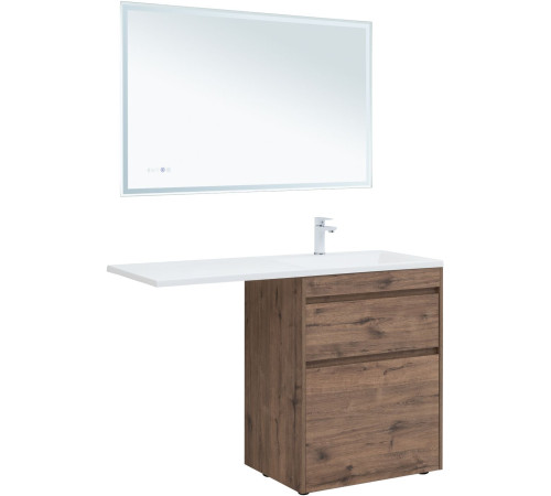 Тумба под раковину Aquanet Токио 68 дуб веллингтон (напольная 2 ящика)