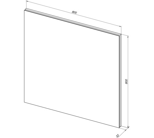 Зеркало Aquanet Гласс 80 белый LED