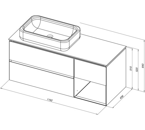 Тумба под раковину Allen Brau Infinity 120 1.21005.NO L дуб