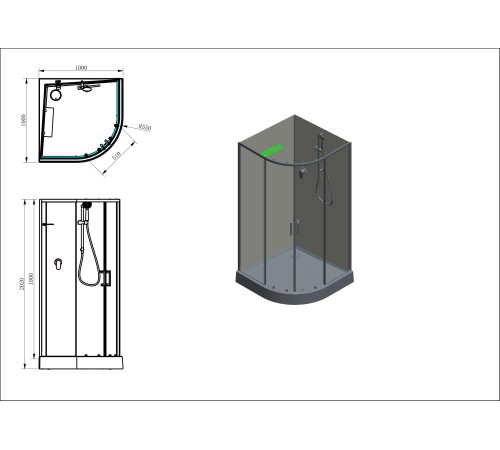 Душевая кабина Aquanet Passion EVO 100x100 R White