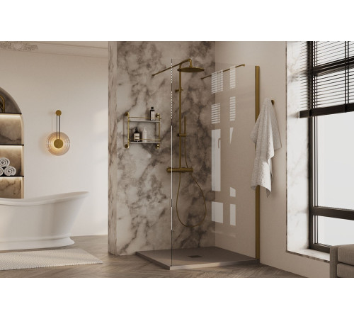 Душевая перегородка Allen Brau Infinity 2 100 3.21042.60.T медь браш