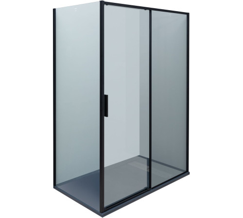 Душевая дверь Aquanet Pleasure Evo 140 AE65-N140-BT профиль черный, прозрачное стекло