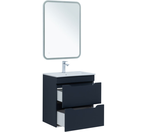 Тумба под раковину Aquanet Практика 60 маренго (2 ящика)