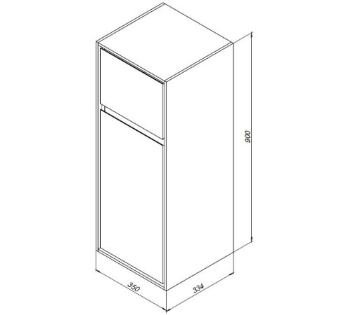 Шкаф-пенал Aquanet Милан 35 дуб рустикальный (малый)