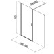 Душевая дверь Aquanet Cinetic 170, прозрачное стекло (AE12-N-80H190U-CT + AE12-F-90H190U-CT)