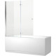Шторка на ванну Aquanet Beta 4 NF6222-hinge, прозрачное стекло
