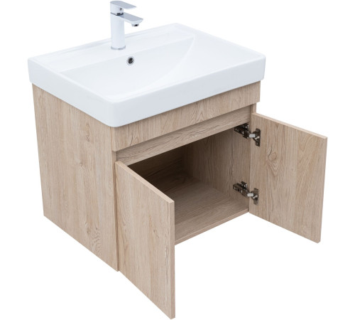 Тумба под раковину Aquanet Оптима 60 дуб светлый