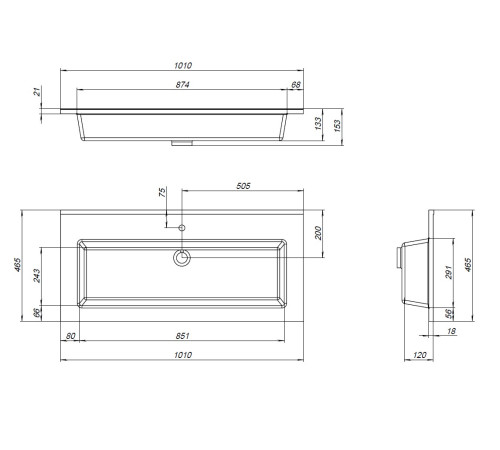 Раковина Aquanet Текла 100