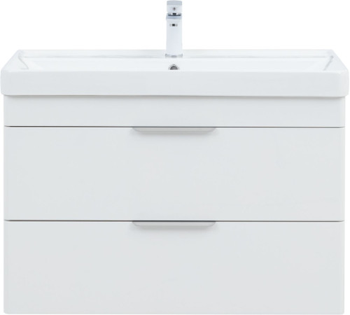 Тумба под раковину Aquanet Ирис New 90 белый глянец