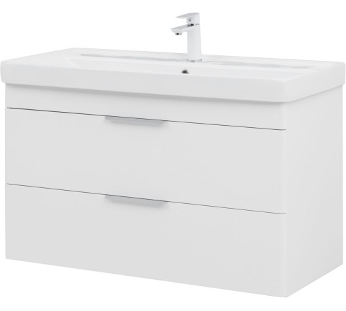 Тумба под раковину Aquanet Ирис New 100 белый глянец