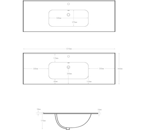 Раковина Allen Brau Glority 120 1.35010.20