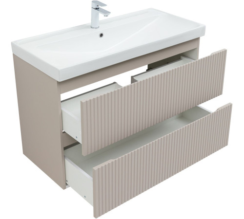 Тумба под раковину Aquanet Джейн (Flat) 90 бежевый