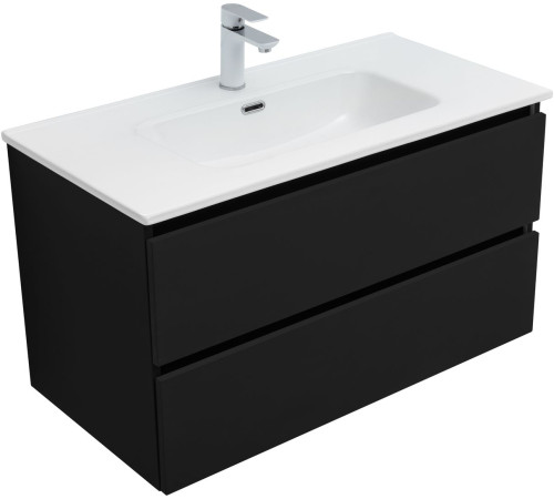 Тумба под раковину Aquanet Вега 2.0 90 черный