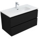 Тумба под раковину Aquanet Вега 2.0 90 черный