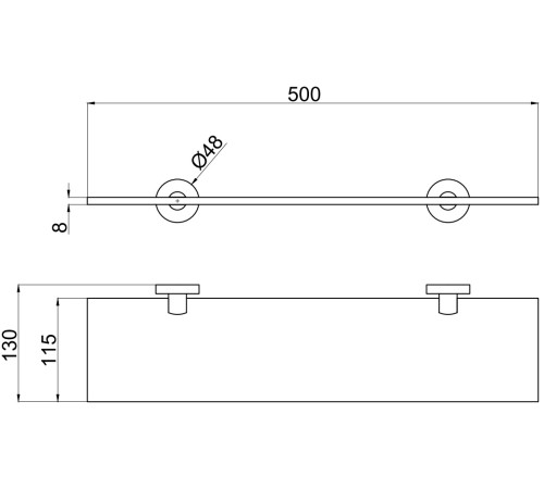 Полочка Allen Brau Priority 6.31013-31 черный матовый