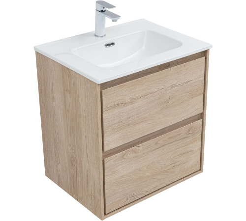 Тумба под раковину Aquanet Милан 60 дуб светлый