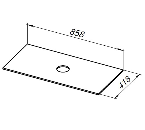 Столешница Allen Brau Liberty 90 1.33008.G-S серый структ