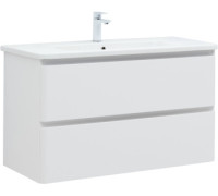 Тумба под раковину Aquanet Эмбер 105 белый матовый
