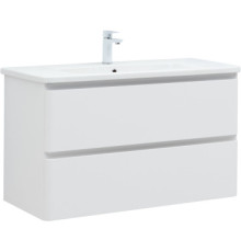Тумба под раковину Aquanet Эмбер 105 белый матовый