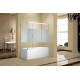 Шторка на ванну c боковой стенкой Aquanet Practic AE10-B-170H150U-CP + AE10-F-80H150U-CP