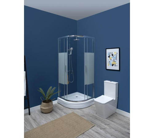 Душевой уголок Aquanet Practic AE10-Q-90x90U-CP 900x900, прозрачное, матовое стекло