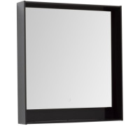 Зеркало Aquanet Милан 80 LED черный глянец